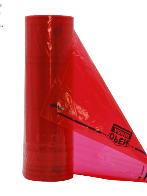 Red HDPE Bag On Roll