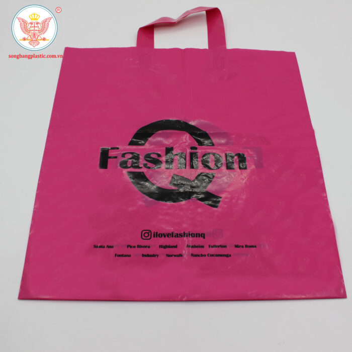 Pink Soft Loop Plastic Bags